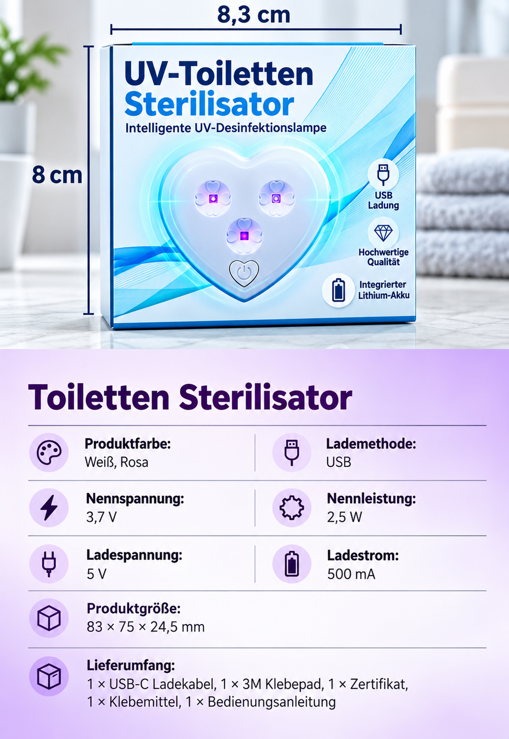 UV-Toiletten-Sterilisator